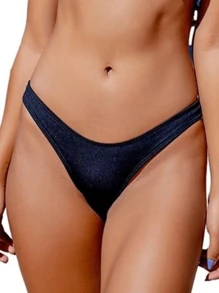 Loose Bikini Swimwear Lined Hang Gliding Lifts Butt Smooth - 黑色 - 查看 1