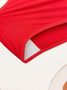 Comfort Thong Panties With Folded Waistband - 紅色 - 查看 3