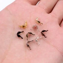 200個 4*7mm 連接扣 適用於3mm球鏈 壓接端帽 珠子連接配件 DIY珠寶手工材料 - 4x7mm - 查看 2