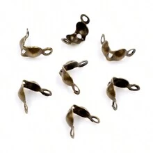 200個 4*7mm 連接扣 適用於3mm球鏈 壓接端帽 珠子連接配件 DIY珠寶手工材料 - 4x7mm - 查看 3