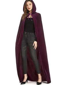 1pc Halloween Velvet Cloak Witch Demon Robe Cosplay Costume Party Stage Prop - Multicolor - View 10