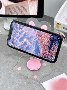 1 件可爱卡通亚克力猫爪 360° 可旋转桌面手机支架，可折叠亚克力 360 度可旋转平板电脑/IPad/手机支架多功能桌面支撑配件 - 猫爪设计兼容 、Android 手机，生日、家人、朋友手机配件的礼物