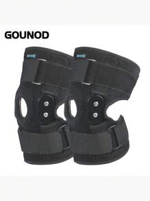 GOUNOD 1Pc  Knee Brace With Side Stabilizers & Patella Gel Pads For Maximum Knee Pain Support And Fast Recovery For Men And Women - màu đen - Xem 4