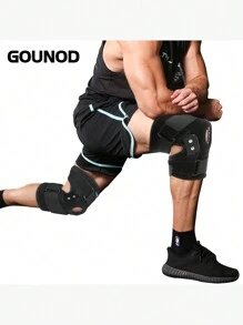 GOUNOD 1Pc  Knee Brace With Side Stabilizers & Patella Gel Pads For Maximum Knee Pain Support And Fast Recovery For Men And Women - màu đen - Xem 3