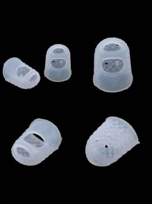 5pcs/Set Thickened Universal Fingertips Guards Silicone Guitar String Finger Protectors Wear-Resistant Non-Slip Thimble Finger Pads - Multicolor - View 7