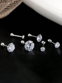1 para modnych kolczyków ze srebra próby 999 z cyrkoniami sześciennymi zakręcanymi z klasycznymi kolczykami w słodkim stylu do codziennej dekoracji ZYE192