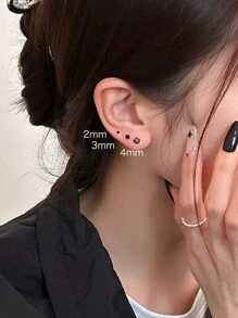 1 para modnych kolczyków ze srebra próby 999 z cyrkoniami sześciennymi zakręcanymi z klasycznymi kolczykami w słodkim stylu do codziennej dekoracji ZYE192