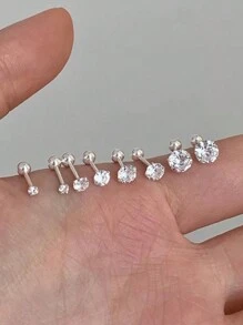 1 para modnych kolczyków ze srebra próby 999 z cyrkoniami sześciennymi zakręcanymi z klasycznymi kolczykami w słodkim stylu do codziennej dekoracji ZYE192