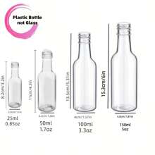 5/20/60/100PCS Mini Liquor Bottles – Versatile & Portable Plastic Containers With Airtight Seal For Spirits, Juices & Sauces – Leak-Proof, Shatterproof Plastic Mini Bottles With Airtight Latch Caps: 0.85oz/1.7oz/3.3oz/5oz Reusable Hand Washable Containers For Food Contact, Party & Wedding Favors Thanksgiving, Halloween, And Christmas Are Applicable