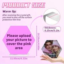 1 Khung Ảnh Acrylic Có Thể Tùy Chỉnh - Bảng Hiển Thị Nổi Theo Chủ Đề - Vật Kỷ Niệm Hai Mặt Đa Chức Năng, Lý Tưởng Cho Gia Đình Và Văn Phòng - Hoàn hảo Cho Đám Cưới, Lễ Kỷ Niệm, Sinh Nhật, Quà Tặng Chung - Nhiều màu - Xem 6