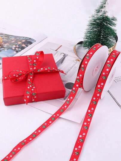 10 码/25 码/卷圣诞礼物包装派对装饰缎带蝴蝶结，圣诞节情人节