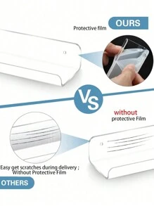 2pcs Transparent Acrylic Wall Mounted Holder Storage Rack For CD/DVD Collection Display