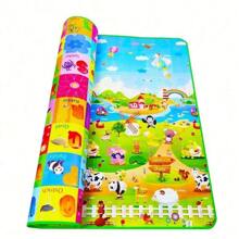180cm X 200cm Thin Children's Play Mat, High-Density EVA Foam, Double-Sided Foldable, Waterproof & Anti-Slip Design, Perfect For Baby Play And Home Decor