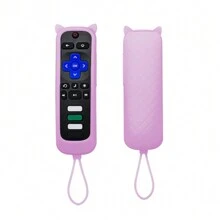 1pc Glow In The Dark Cute Cat's Ears Shaped Silicone Universal Remote Control Cover With Lanyard Suitable For TCL/Hisense/Sharp Roku TV Express 4K+ Remote - Protect Your Remote And Find It Easily In The Dark,Bag,Organizer,Storage - Multicolor - View 16