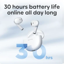 Sanag T5 蓝牙耳机具有 HIFI 级原声，轻巧舒适，30 小时长电池寿命，高清通话麦克风，低延迟，提供更好的游戏体验 - 白色 - 查看 6