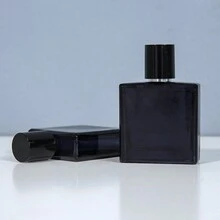 1pc 30ml Glass Refillable Perfume Bottle, Black Color, High-End Portable Fine Mist Toner Spray Bottle - Bottle - View 2