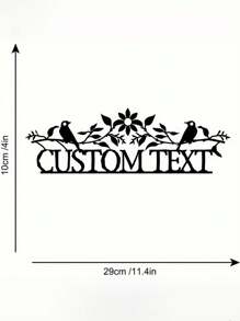 Uma Peça de Sinalização Metálica Personalizada de Estilo Rústico com Tulipa Selvagem de Ferro Forjado, Decoração para Jardim, Texto Personalizado, Decoração de Pátio Vintage, Presente para Jardineiro, Arte de Parede Externa, Decoração para Sala de Estar, Sala de Estar Familiar, Decoração de Escritório