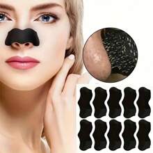 CIOV 200pcs Bamboo Charcoal Nose Strips, Peel Off Blackhead Remover, Minimize Pores, Suitable For All Skin Types (For Wet Use)