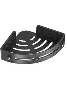 Bathroom Triangle Shelf, Wall Mount Bathroom Organizer Rack, Towel Rack, Tool-Free Installation - Black - View 3