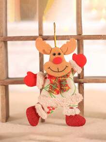 1pc/Pack Christmas Decoration Accessories - Christmas Tree Ornament, Fabric Santa Claus & Snowman Doll Hanging Figurine, Halloween, Halloween Decoration