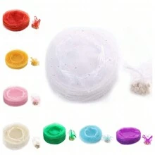50/100pcs Organza Round Gift Bags, 26cm Diameter, Flower Shaped After Tied, Suitable For Christmas Gift Packaging, Halloween Candy Bags, Wedding Party Favors, Jewelry Packaging, Drawstring Design For Easy Use. 100pcs White Organza Gift Bags, 26cm Diameter, Flower Shaped After Tied Only Selling The Packaging Bags, Not Including Other Products In The Photo, The Photo Is The Actual Product Shot, Handmade With Minor Size Variations, Christmas
