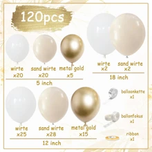 Balloon Garland Beige, Balloon Garland With Beige Balloon Arch Sand White Balloon Metallic Gold Balloon Garland For Wedding Decoration Birthday Boho Engagement,Christmas