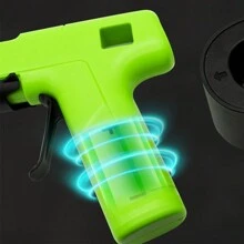 Pistola de silicona inalámbrica recargable con 20 sticks adhesivos - Verde - Ver 3