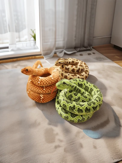 1 Piece, Straightened Length 39 Inches/32 Inches, Commemorating The Year Of The Snake, Simulated Toy Snake, Realistic Python, Cute And Cute Zodiac Animals, Exquisite Simulated Bed Decorations,Snake,Snake Toy,Kids Toys