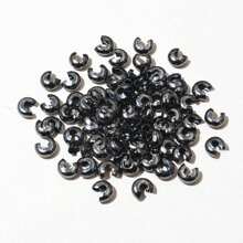 100颗铜圆盖压接端珠 3 4 5mm 止动隔珠，适用于DIY珠宝制作配件 - crimp beads - 查看 5