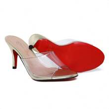 Women's Sandal With Thin Heel 8 Cm Low Vinyl - 金色 - 查看 2