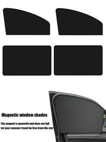 Car Window Shades With Magnets,Strong-Light Blocking UV Protection Privacy Shades,Universal Essential Interior Accessories ,Car Camping And Napping Curtains - Black - View 1