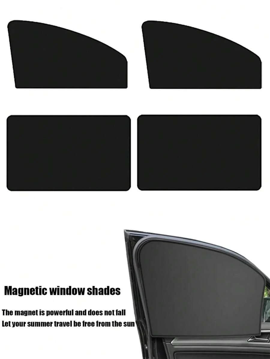 Car Window Shades With Magnets,Strong-Light Blocking UV Protection Privacy Shades,Universal Essential Interior Accessories ,Car Camping And Napping Curtains - Black - View 1