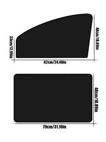 Car Window Shades With Magnets,Strong-Light Blocking UV Protection Privacy Shades,Universal Essential Interior Accessories ,Car Camping And Napping Curtains - Black - View 3