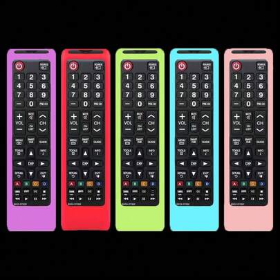 1PC Glow In The Dark Case Cover For Samsun TV Remote Control - Fits BN59-01199F BN59-01289A BN59-01301A BN59-01315A BN59-00666A BN59-00741A Model, Silicone Universal Smart TV Remote Replacement Sleeve Skin With Lanyard Glow