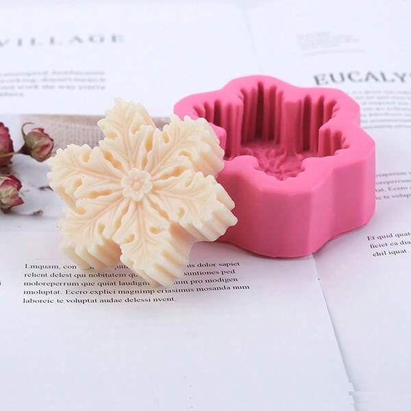 1 szt. 2 style duży świąteczny płatek śniegu silikonowa forma na świecę, śnieg DIY projekt wosk świeca polimerowa żywica glina mydło żywiczne formy dekoracyjne narzędzia, rękodzieło artystyczne, DIY artykuły do tworzenia prezentów na wesele ukończenie szkoły urodziny wystrój imprezy