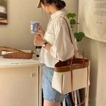 Multi-Functional Mommy Bag, Stylish And Large Capacity Diaper Bag For Outings, Lightweight And Convenient To Carry - Brown - View 7