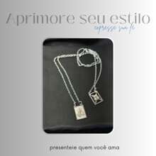 Escapulário São Jorge Prata Em Aço Inox Plaquinha Corrente Masculina Colar 70cm - Prata - Visão 3