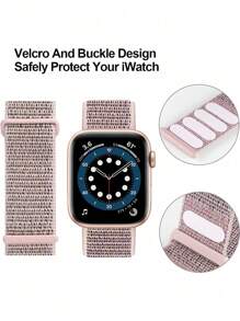 3 dây đeo đồng hồ nam nữ màu hồng và xanh lam Polyamide Tương thích với Apple Watch Band 45/49/38/40/41/42/44mm, Tương thích với Apple Watch Ultra/SE/8/7/6/5/4/3/2/1 - Nhiều màu - Xem 5