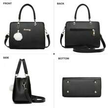 Small Purses And Handbags For Women Ladies Fashion Crossbody Bag Teenage Girls Top Handle Satchel Shoulder Bags Small Totes Bags - màu đen - Xem 4