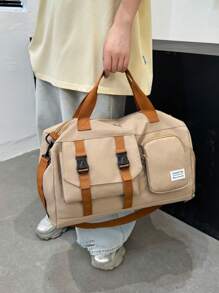 大容量旅行行李袋 防水周末旅行袋 适用于健身房锻炼过夜旅行行李单肩包 旅行包 手提箱旅行袋 过夜包 健身包 周末包 行李袋 随身包 大学包 行李袋 - 彩色 - 查看 8