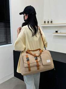 大容量旅行行李袋 防水周末旅行袋 适用于健身房锻炼过夜旅行行李单肩包 旅行包 手提箱旅行袋 过夜包 健身包 周末包 行李袋 随身包 大学包 行李袋 - 彩色 - 查看 9