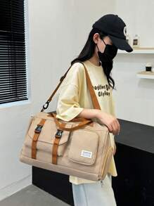 大容量旅行行李袋 防水周末旅行袋 适用于健身房锻炼过夜旅行行李单肩包 旅行包 手提箱旅行袋 过夜包 健身包 周末包 行李袋 随身包 大学包 行李袋 - 彩色 - 查看 10