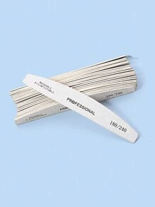 50pcs 180/240 Grit Nail Files Double Sided Emery Board Washable Emery Boards Reusable Nail Buffers Manicure Tools For Natural Nails Acrylic Nails Home And Salon Use - Grey - View 5