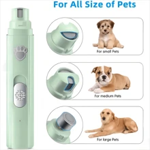 Herramienta de pulido y acicalado de uñas para mascotas con 2 velocidades y 3 métodos de pulido, cortaúñas eléctrico recargable por USB, pulidora de uñas eléctrica profesional para mascotas, máquina automática de manicura