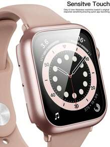 6 件/套时尚防摔超薄钢化玻璃保护套兼容 Apple Watch 38/40/41/42/44/45/46/49mm，兼容 Apple Watch Ultra/SE/Series 10/9/8/7/6/5/4/3/2/1，智能手表配件