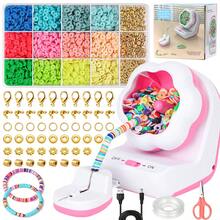 1box 3mm Rice Bead Polymer Clay Beads With Spinner Kit - Electric Bead Rotator For Jewelry Making, Featuring 24 Colorful Clay Beads And Jewelry - Packed In A Gift Box For Waistband, Bracelet, Or Necklace Crafting - Polymer Clay - View 11