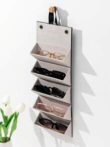 1pc (3/4/5/6 Grid) Casual PU Leather Glasses/Sunglasses Case Box Glasses Accessories For Women