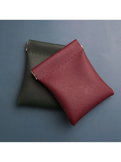 复古框架金属扣钱包 - 多功能迷你钱包，可装无线耳机、钥匙、硬币和卡片，男女通用迷你收纳包