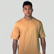 Kit 03 Oversized Maculina T-Shirt Streetwear Malhão High Round Collar Basic Plain T-Shirt Fafenix Launch - Xem 2