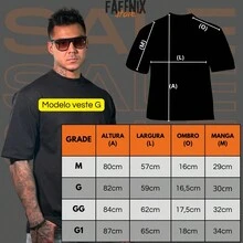 Kit 03 Oversized Maculina T-Shirt Streetwear Malhão High Round Collar Basic Plain T-Shirt Fafenix Launch - Xem 11
